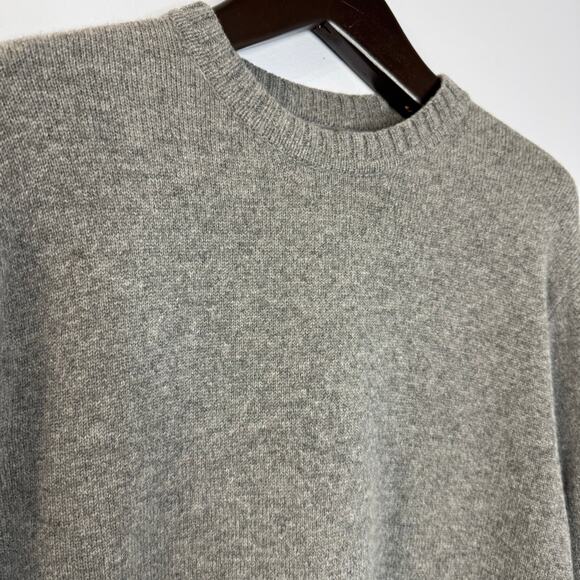 J. Crew Rugged Men's XL Merino Wool Blend Gray Heather Crewneck Sweater Preppy - Picture 4 of 7